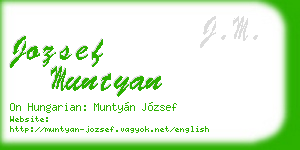 jozsef muntyan business card